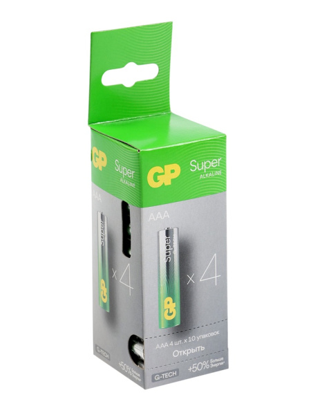 Батарейка алкалиновая GP Super, AAA, LR03-40BOX, 1.5В