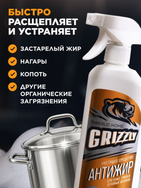 Чистящее средство для кухни «Антижир» Grizzly