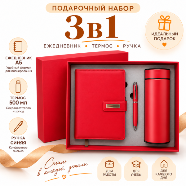 Подарочный набор 3 в 1 «Red»