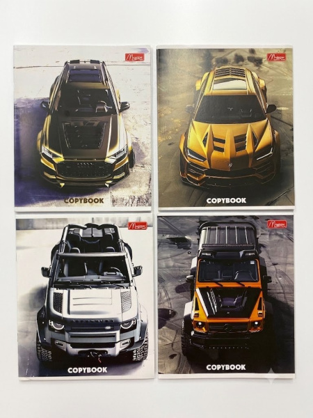 Тетрадь 48 листов "Tuning Cars", клетка, микс