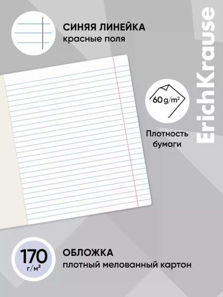 Тетрадь 12л лин ErichKrause "Note Friends", обл.мел.кар., МИКС 