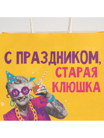 Пакет подарочный «Клюшка», 22 х 22 х 11 см