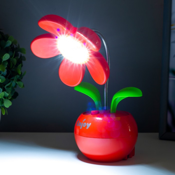 Настольная лампа "Цветок" LED 2Вт USB МИКС 12х27 см  