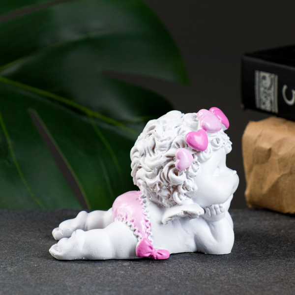 Фигура «Ангел лежит личико на ручках» 8×5.5×6.5 см