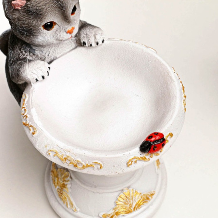 Подставка для мелочей "Котик с вазой" 