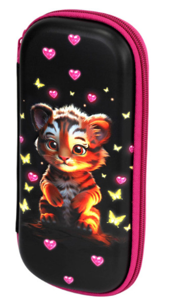 Пенал Tiger cub 22х10х5см, 1 отделение, 1 откид.планка