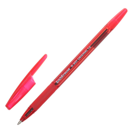 Ручка шариковая, ErichKrause, R-301 Stick&Grip Original узел 1.0 мм, красная